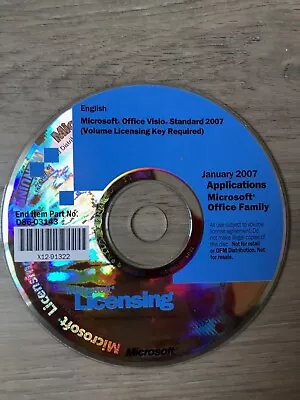 Microsoft Office Visio Standard 2007 CD Disc Only • $1.99