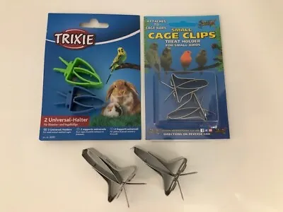CuttleFish Clips / Universal Cage Clips (Plastic / Metal) Birds / Small Animal • £5.99