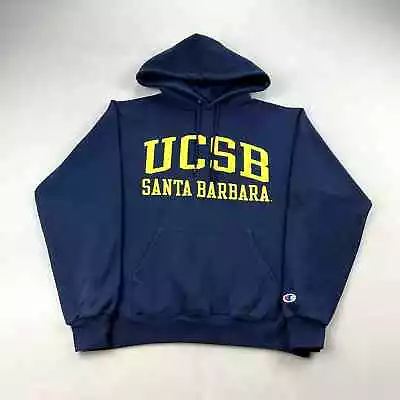 UCSB Santa Barbara Hoodie Sweatshirt Adult Small Navy Blue Champion College UC • $21.99