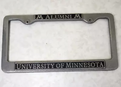 University Of Minnesota Metal License Plate Silver Frame Alumni  E8 U Of M • $22.99