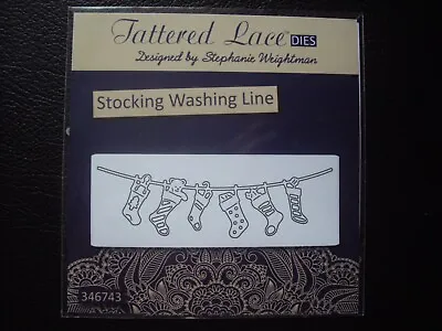 Tattered Lace Die Christmas Stocking Washing Line New • £7.95