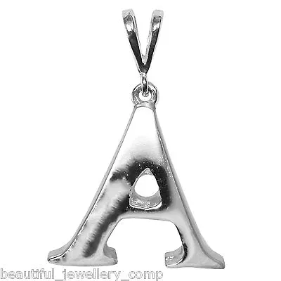Solid Sterling Silver Initial Pendant / Charm Brand New A - Z Necklace British • $34.78