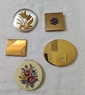 Vintage Powder/mirror Compact Lot Of 5 • $39.95