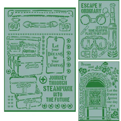 Stamperia A4 Mixed Media Reusable Stencil Mask Various Designs - LADY VAGABOND • £6.99