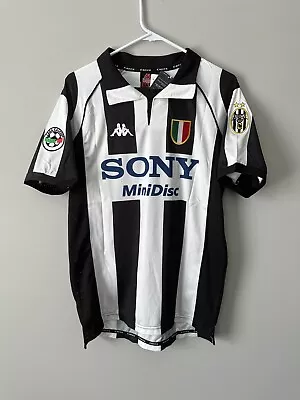 Zinedin Zidane Juventus Retro Vintage Seria A Home Men’s Soccer Jersey - Size M • $65