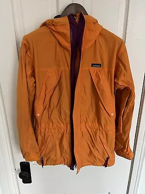 Vintage Patagonia Orange Purple Full Zip Pullover Jacket Mesh Lined Mens Small • $39.95