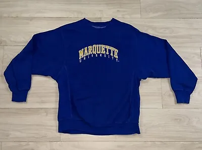 Vintage Marquette University Crewneck Sweatshirt Size Small Navy Golden Eagles • $40