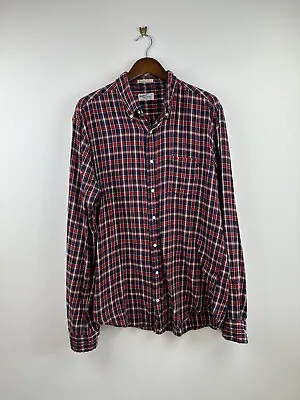 GANT Rugger Shirt Check New Haven Extra Large Cotton Twill Men's Preppy Flannel • £14.50