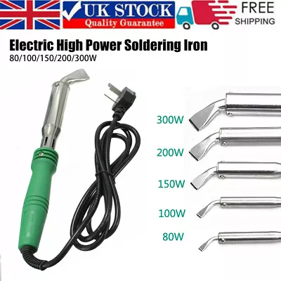 £20.85 • Buy 80/100/150/200/300W 220V Electric Soldering Iron Angled Chisel Point Copper Tip