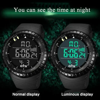 OTS Watch Waterproof Sport Fashion Casual Diving Sports Military Digital Army Me • $24.99