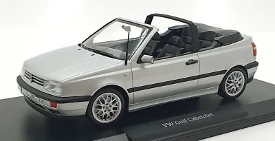 Norev 1/18 Scale Diecast 188468 - 1995 VW Golf Cabriolet - Silver • $126.31