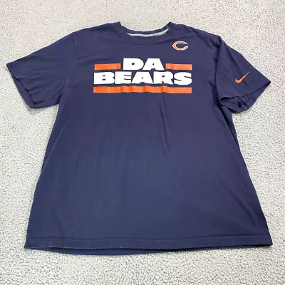 Nike Chicago Da Bears Shirt Adult XXL 2XL Blue Orange Short Sleeve Mens • $18.88