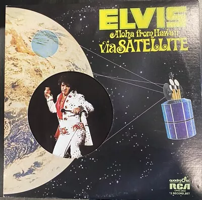 Elvis Presley -Aloha From Hawaii Double Lp Quadra Disc 1972 Nice Vg++ • $13.99