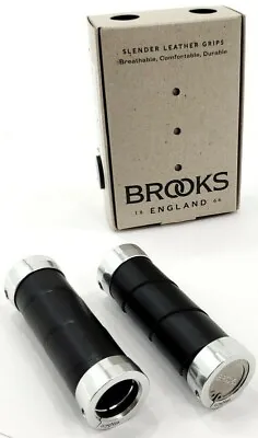 Brooks Slender Lock On Bicycle Grips 100mm Black/Silver • $49.91