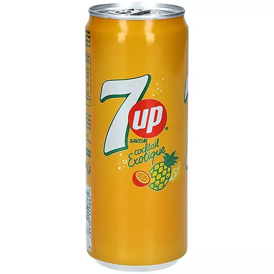 Seven Up With Tropical Fruit Taste: 24x 330ml 7up Tropical (480 €/ L) • £35.21