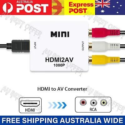 3RCA Mini HDMI2AV To AV CVBS 1080P Composite Audio Video Adapter Converter Box A • $12.15