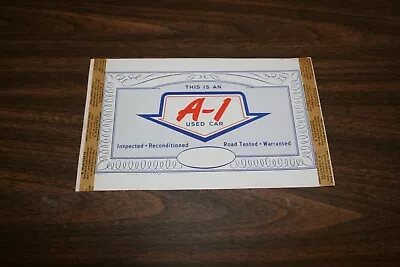 Nos Ford A-1 1964-68 Used Car Window Sticker Ford Mustang Fairlane F100 Truck • $146.07