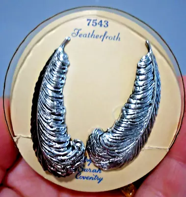 Vintage 50s Sarah Coventry Featherfroth Clip-on Earrings In Original Box/on Card • $11.75