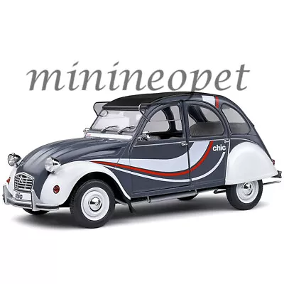 $45.45 • Buy Solido S1805023 1982 Citroen 2cv6 Chic 1/18 Diecast Model Car Grey
