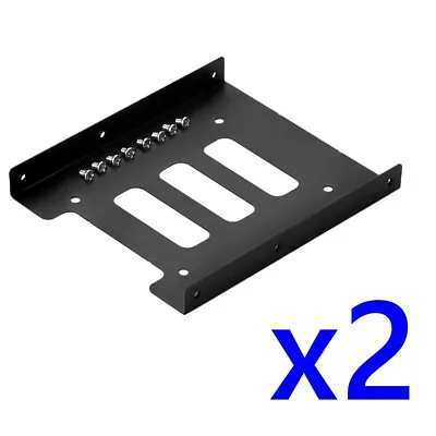 Pack Of 2 Metal SSD HDD 2.5'' To 3.5'' Mounting Kit Hard Disk Drive Holder Dock • £4.99