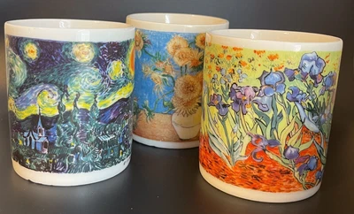 $55.99 • Buy Rare Set Of 3 CHALEUR Master Mug Vincent Van Gogh Chaleur Iris Series D Burrows