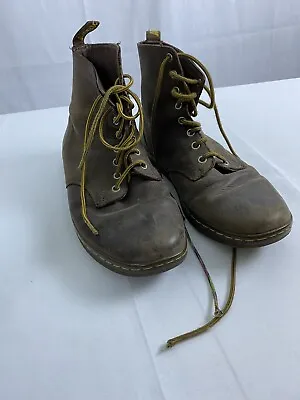 Vintage Dr Doc Martens Brown Leather Combat Boots 10 • $45