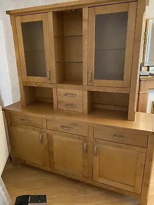 Solid Wood Oak Dresser Display Cabinet • £250