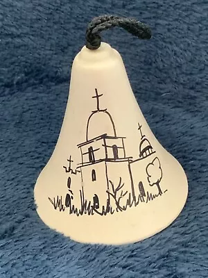 Hanpainted Artisian SAN ANTONIO Mission Bell 3 Ivory Matte • $19.90