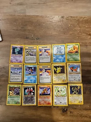 Lot Of 15 Vintage  Pokémon TCG WOTC 1st Edition/unlimited MiXed Sets/ PROMOS • $9.99