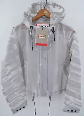 Hunter Original Jacket Womens Small Gray Vinyl Crop Smock Rain Waterproof NWT • $99.95