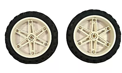 2 Lego Mindstorms Technic Motorcycle Wheels Tires 81.6 X 15 USED Spike Prime EV3 • $15