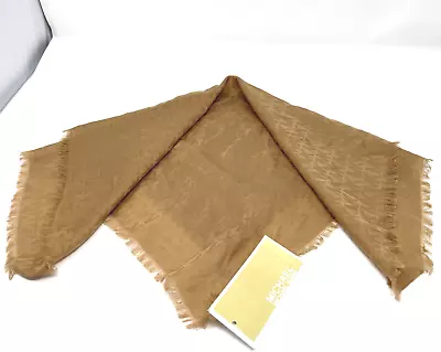 Michael Kors Logo Jacquard Scarf - Camel Brown - 20  X 20  • $34.15