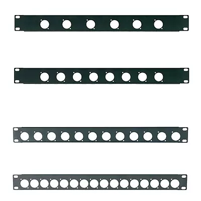 1U Rack Panel Pre-Punched D-Type Holes Flight Case 19inch Rack 6 8 12 16 Holes • £7.79