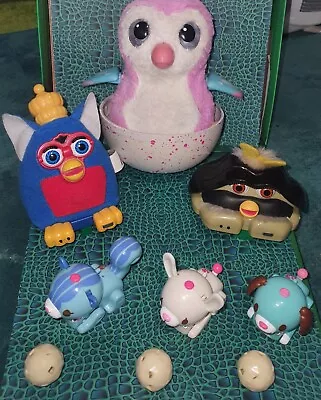 Interactive Toy Bundle TOMY Micropets Hatchimal Owl Mini Furbys. Excellent... • £20