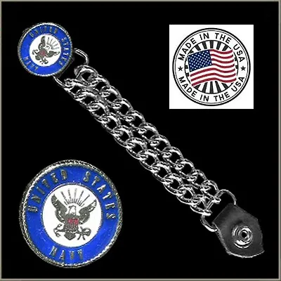 US NAVY VEST EXTENDER Military Veteran Leather Biker Motorcycle Chopper Harley • $12.92