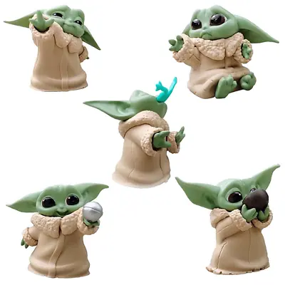 Mandalorian Grogu Cake Toppers 5 Figures Toys Cupcake Birthday Fondant Yoda  • $17.67