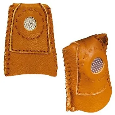 Leather Coin Thimble Finger-Fit Leather Thimble With Metal Tipperfect For Sewer • $8.99