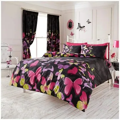 £13.99 • Buy Printed Duvet Cover Quilt Set With Pillow Cases King Size Single Double Super