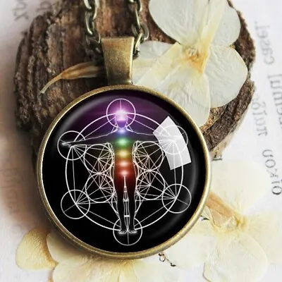 Metatron's Cube Pendant Sacred Geometry Jewelry Harmony Symbol Necklace Amulet • $14.39