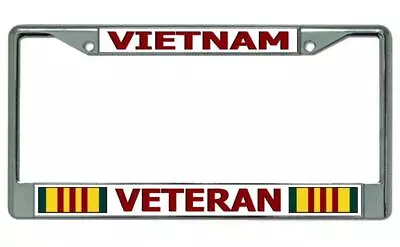 Vietnam Veteran #3 Chrome License Plate Frame • $22.99
