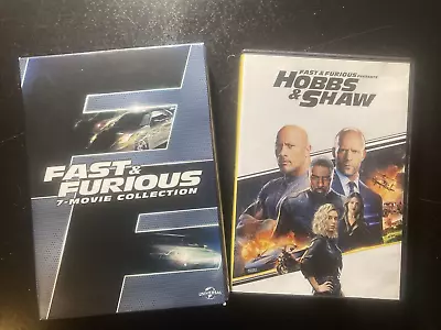 Fast & Furious: 7-Movie Collection (8 DVD Set 2016) W/Slipcover • $4