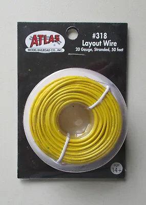 Yellow Layout Wire 20 Gauge HO N SCALE ATLAS 318 TRAIN TRACKS LAYOUT 50 Feet • $12.95