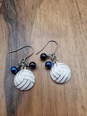 Volleyball Earrings Volleyball Jewelry Volleyball Gift  Pick Team Colors  • $13.99