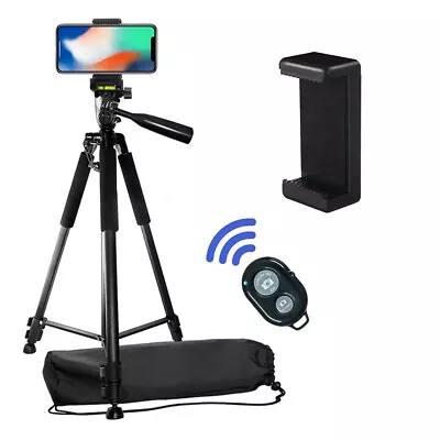 60  Full Size Tripod + IPhone Samsung Mount + Remote For Canon Rebel T7i T6iT6 • $23.99