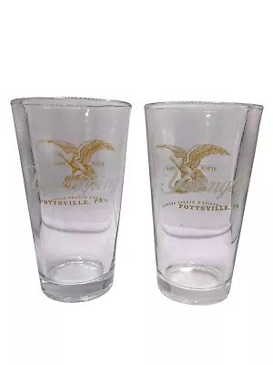 Set Of 2 Yuengling  America's Oldest Brewery  Eagle Pint Beer Glasses - Barware • $14.99