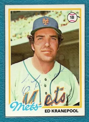 Ed Kranepool Autographed Baseball Card (New York Mets) 1978 Topps #49 • $4.99