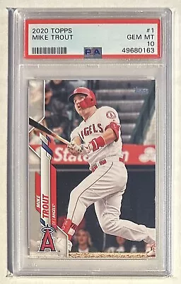 2020 Topps Series 1 #1 Mike Trout - Los Angeles Angels | PSA GM 10 • $9.99