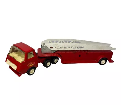 Vintage Tonka Metal Red Toy Fire Truck With Aerial Ladder 11” Long • $12