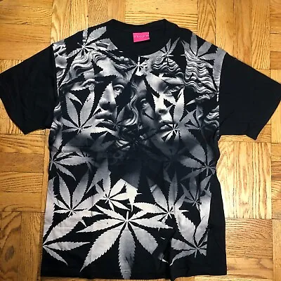 Mishka Nyc Mnwka Gothic Weed Cannabis T-shirt  Sz Xl 2014 Blk Rare Euc • $70