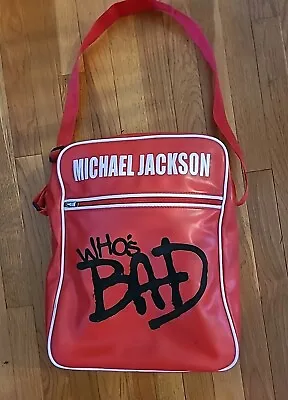 Michael Jackson Memorabilia Who's Bad Bag Red Vinyl Official Product BRAVADO • $85